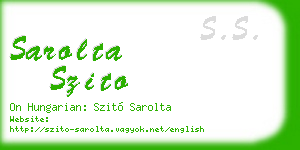 sarolta szito business card