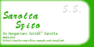 sarolta szito business card